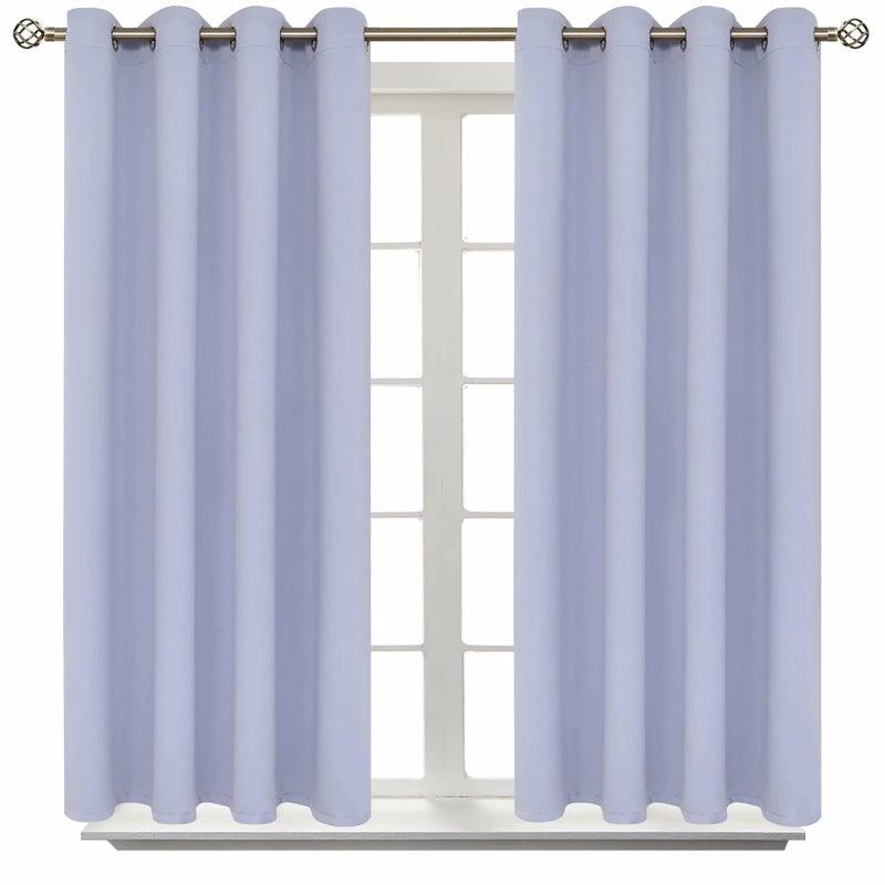 BGment Room Darkening Curtains 54 Inches Long - Grommet Thermal Insulated Drapes Window Treatment Curtains for Bedroom, 2 Panels, 52 x 54 Inch, Lavander - Image 1